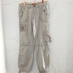 Y2K No Boundaries Cargo Pants‎ Size 32 Waist Khaki Low Rise Grunge Skater